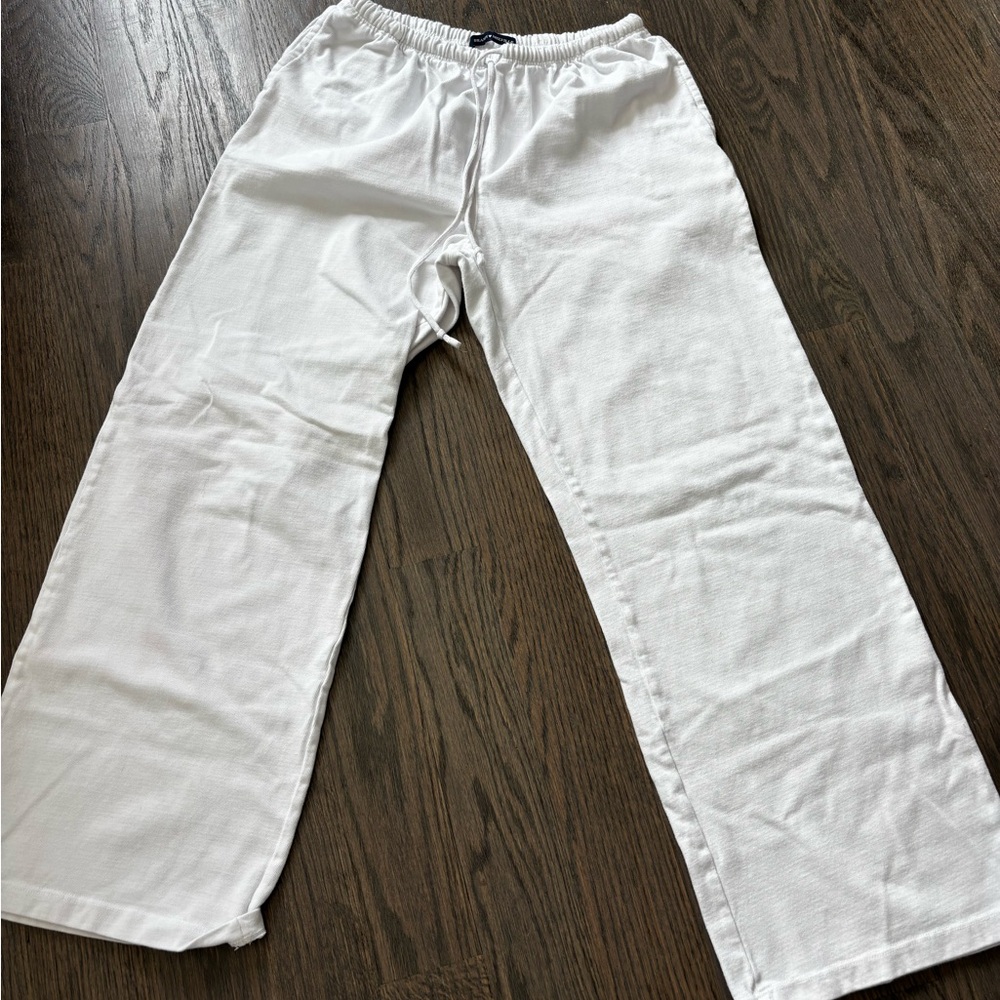 Brandy Melville White Elastic Waist Pants